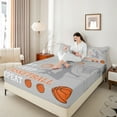 thumbnail image 4 of Castle Fairy Boys Girls Eat Sleep Basketball Twin Sheet Sets 3pcs,Ball Gamer Twin Fitted Sheet Microfiber,Sport Theme Breathable Flat Sheet,Luxury Bedroom Decor, 4 of 7