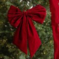 thumbnail image 6 of Yucurem Large Christmas Bow Ornament for Xmas Tree Topper, Velvet Giant Wreath Bows Ribbon for Christmas Birthday Wedding Party Home Outdoor Indoor Hanging Decor (19.69inch), 6 of 7
