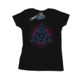 thumbnail image 1 of Harry Potter Womens Neon Deathly Hallows Cotton T-Shirt, 1 of 5