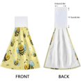thumbnail image 4 of SKYSONIC 2 PCS 12"x17" Hand Towels for Kitchen Cute Honey Bee Bathroom Hand Towels Kitchen Towels with Hanging Loop, Cartoon Floral Honeybee Hanging Tie Towels, 4 of 6