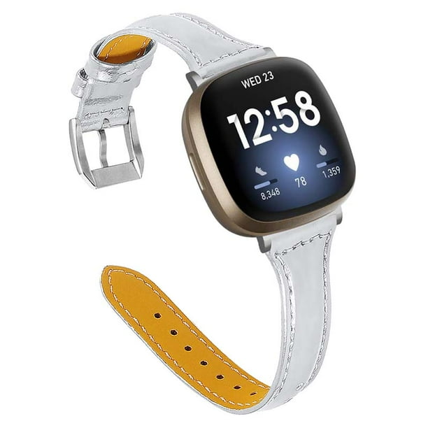StrapsCo Bracelet de Montre troit en Cuir V ritable pour Fitbit