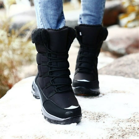 

High Quality Waterproof Winter Women Boots Warm Plush Women s Snow Boots Outdoor Non-slip Sneakers Fur Platform Ankle Boots