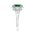 thumbnail image 3 of ANGARA 3 Stone Lab Grown 2.25 Ct Emerald & Trapezoid Diamond Engagement Ring for Women in 14K White Gold (Size-10x8mm) | May Birthstone, Anniversary, Jewelry Gift for Women | Lab-Grown Emerald Ring, 3 of 8
