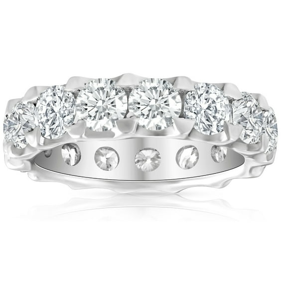 Pompeii 5 Ct Moissanite Eternity Ring in 10k White, Yellow, or Rose Gold (F-G,VVS2) (,)