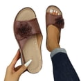 thumbnail image 3 of Ruyang Womens Fashion Sandals Cutout Leather Flower Open Toe Wedge Platform Sandals Womens Slip on Sandals Size 5, 3 of 9