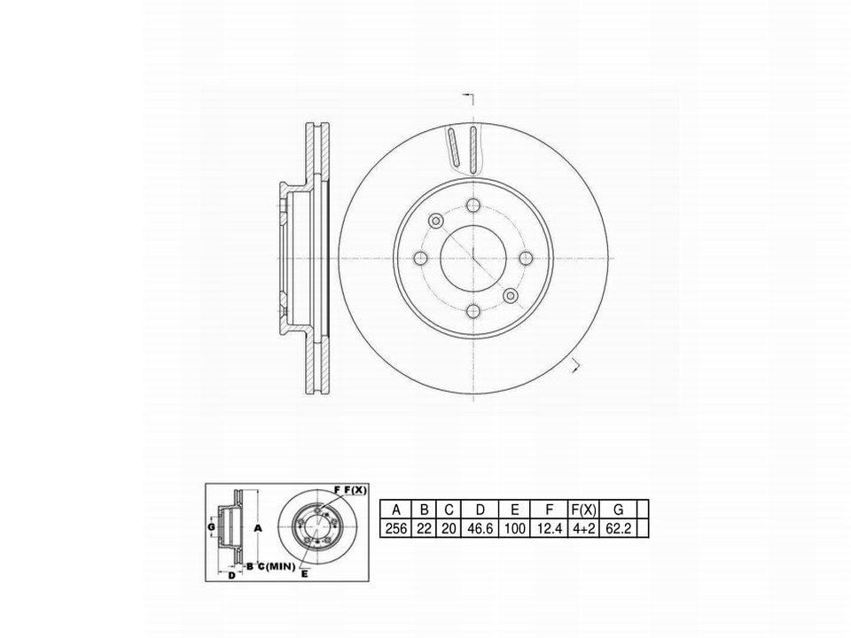 Winstop Brake Rotor, Front WS245735, Hyundai Accent 2011-2006