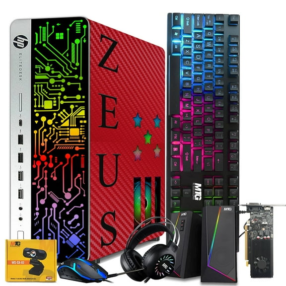 Restored HP G3 Gaming Desktop PC,Intel Core i7 6th Gen,GT 1030 2GB DDR5,16GB RAM,256GB SSD+1TB HDD,RGB Kit,Windows 11 Pro