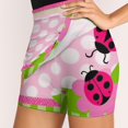 thumbnail image 4 of Pink Polka Dot Ladybug Pattern Women's Shorts Non-Slip Single Pocket A-line Trouser Skirt Summer Shorts Casual Shorts for Women, 4 of 7