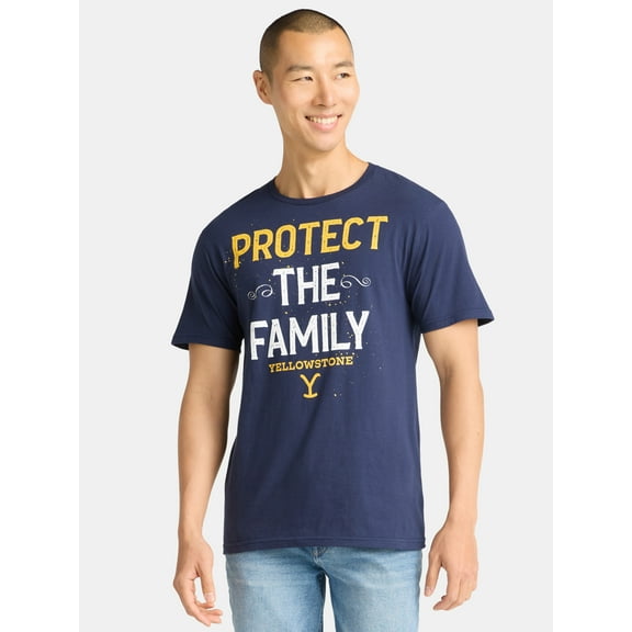 Yellowstone Protect the Family Men's and Big Men's Graphic Tee, Sizes S-3XL