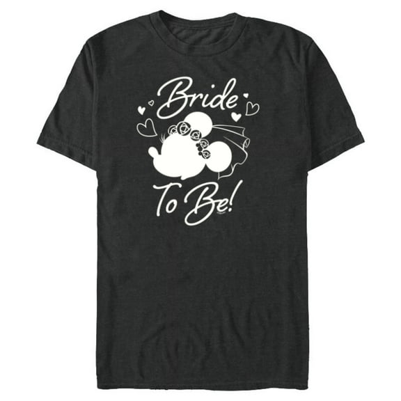 Disney Minnie Mouse Bride to Be Wedding Bridal Bachelorette - Short Sleeve Blended T-Shirt for Adults - Customized-Dark Heather