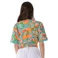 thumbnail image 3 of Ladies Cross-over V-neck Top w/Floral Print- LRB1712, 3 of 4