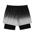 thumbnail image 5 of CASELAND Men's 2 in 1 Quick Dry Running Shorts Gym Athletic Workout Shorts for Men Swim trunks with Compression Liner, Black Gray M, 5 of 8