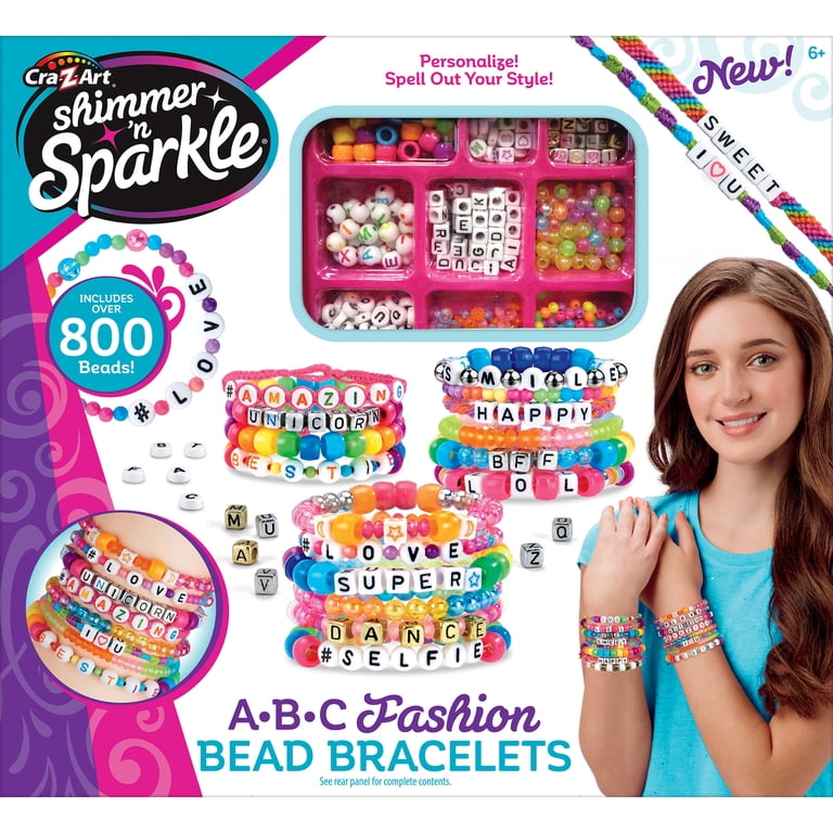 Shimmer 'N Sparkle ABC Fashion Bead Bracelets Kit, 800+ Beads photo 7