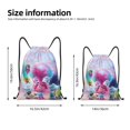 thumbnail image 2 of Pofeuu Trolls Band Together for Water-Resistant 210D Drawstring Bag Compact Foldable Design Gym Yoga Travel Essentials Lightweight Carryall-Small, 2 of 6