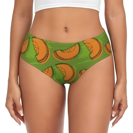 Womens Underwear  Cute Cantaloupe Pine Green No Show Seamless Underwear  Soft Comfy Stretch Panties  Hipster Ladies Panties Bikini Underwear Briefs