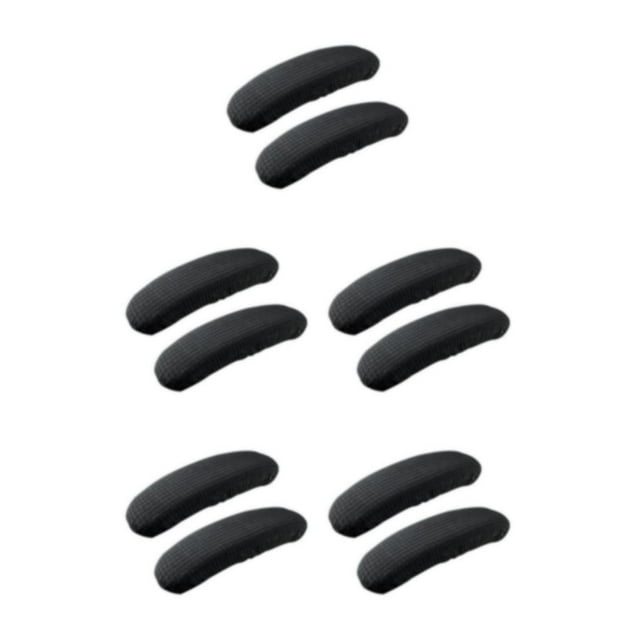 Decodeary Chair Armrest Covers To Comfort Made Of Polyester Fibre Anti-Skid Wear-resistant black 5Set