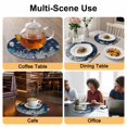 thumbnail image 2 of Navy Blue Turtle Coastal Round 13 Inch Placemats Set of 4, Nautical Summer Beach Coral Jellyfish HeatResistant Non Slip Place Mats for Dining Table, Wipeable Kitchen Table Mats for Housewarming, 2 of 9