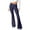 A13-Navy, variant on Ydkzymd Fold Over Flare Leggings for Women Ribbed Bell Bottom Wide Leg Low Rise Yoga Pants Bootcut Y2k Stretchy Leggings Pink 3XL