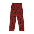 thumbnail image 3 of Vsdgher Rose Flowers Print Mens Pajama Pants Sleep & Lounge Pants, PJ Bottoms With elastic waistb and Pockets, 3 of 5