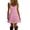 Pink, variant on Kezqiaxn Summer Dresses for Women 2026 Spaghetti Strap Sleeveless V-Neck Vacation Ruffled Dress Women's Clothing