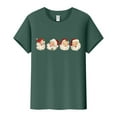 thumbnail image 2 of Aligament Christmas Shirts for Women, Green Christmas Gifts, Women's Santa Print Round Neck Short Sleeve T Shirt Top, 2 of 5