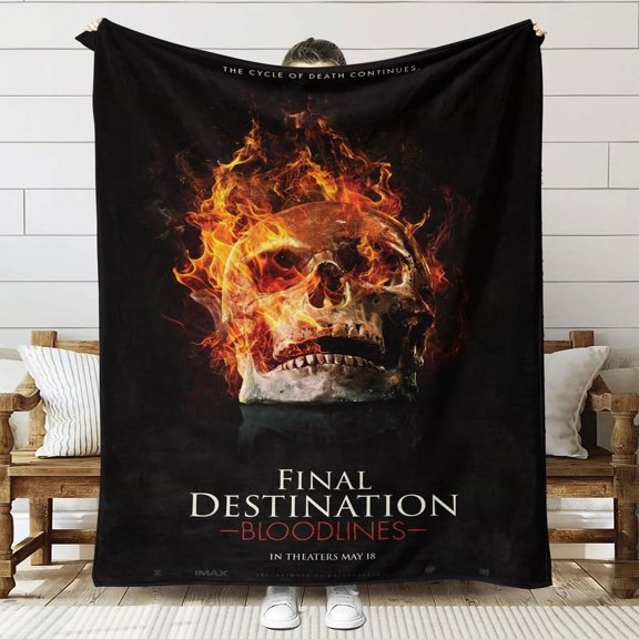 Final Destination Bloodlines Throw Blanket Gifts for Fans Lover Girls Boys Women Present Hoodie Him Bed 60"x80"