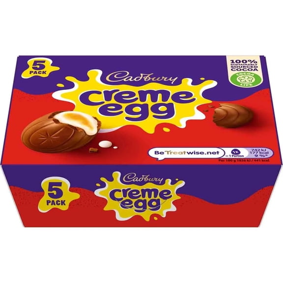 Cadbury 5 x 40g Creme Egg Chocolate Multipack 200g - Easter
