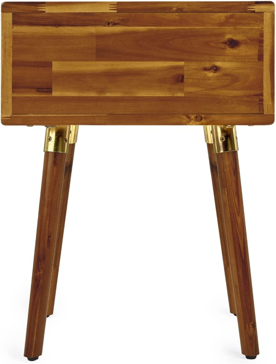 Bme Caden Solid Wood Nightstand/Side Table/End Table, Fully