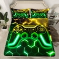 thumbnail image 2 of Erosebridal Teens Gamer Full Sheet Sets,Geometric Honeycomb Bedding Full Size,Hexagon Room Decorative,Lightweight,4-Piece, 2 of 7