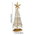 thumbnail image 6 of Shoreew Gold Spiral Christmas Tree Decor Glittering Tabletop Tree with Star Topper for Holiday Home Office Table Centerpiece Mantel Shelf Decor, 6 of 7