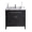 Black, variant on 36-Inch Gray Cabinet Single Sink With White Stripes Counter Top - Laviva