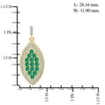 thumbnail image 2 of JewelersClub 4.00 Carat T.G.W. Emerald And White Diamond Accent 14k Gold Over Silver 3-Piece Marquise Jewelry Set, 2 of 7