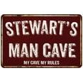 thumbnail image 1 of STEWART'S Man Cave Red Grunge Sign 16 x 24 Matte Finish Metal Sign 116240003443, 1 of 1
