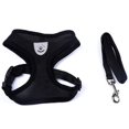 thumbnail image 4 of CHAO Arnés y correa para perros, juego de arnés acolchado de malla suave para perros y gatos, chaqueta transpirable ajustable con interior reflectante, adecuado para caminar, Ru, 4 of 5