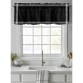 thumbnail image 4 of Valance Curtains for Kitchen Windows BlackRod Pocket Valance Solid ColorShort Window Curtain Topper for Bedroom Living Room Bathroom 54x18in,1&nbsp;Panel, 4 of 9