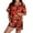 Red #25, variant on KDDYLITQ Halloween Pajamas Women Spooky Shorts Matching Short Sleeve Button Down Tops Pumpkin Ghost Trendy Funny Fashion Pj Sets Red S