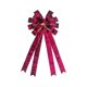 thumbnail image 4 of Lazo de cinta de terciopelo con borde recortado | Adorno para árbol de Navidad para decoración de cajas de regalo y bolsas | Accesorio festivo para fiestas en el hogar y bodas, 4 of 5