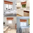 thumbnail image 7 of Fall Curtain Valance for Windows/Kitchen/Living Room/Bedroom, Thanksgiving Orange Pumpkin Maple Leaves Plaid Rod Pocket Window Treatment Short Drape Topper Small Tier Cafe Curtains Panel 42X12, 7 of 7