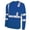 #0210-Blue, variant on Men's Hi Vis Reflective Tee Short Sleeve Crew Neck Mesh Breathable Color Block Safety Workwear Construction Outdoor Work Utility Tops