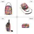 thumbnail image 3 of FORMRS Crossbody Bag for Women Quilted Travel Shoulder Cell Phone Purse with Chain Strap Handbag, Art Map, 3 of 7