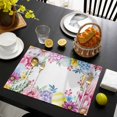 thumbnail image 3 of Easter Flowers Placemats Set of 4, Eggs Spring Colorful Tulips Daisy Berries Placemats for Dining Table, Place Mats for Kitchen Tabletop, Waterproof Wipeable Dining Table Mats Set, 3 of 9