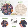 thumbnail image 4 of Various Cute Flower Coasters with Holder for Coffee Table 6 Pcs Drink Coaster Sets Absorbent for Home Decor 4 inch, 4 of 7