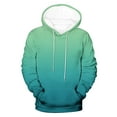 thumbnail image 4 of Wyobmus Mens Sports Hoodies Pullover Fashion Fall Gradient Drawstring Hoodie Sweatshirt Long Sleeve Athletic Hooded Clothes A-Mint Green, 4 of 5