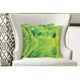 thumbnail image 4 of Ambesonne Nature Throw Pillow Cover 2 Pack, Leaves and River Peace, 24", Green, 4 of 6