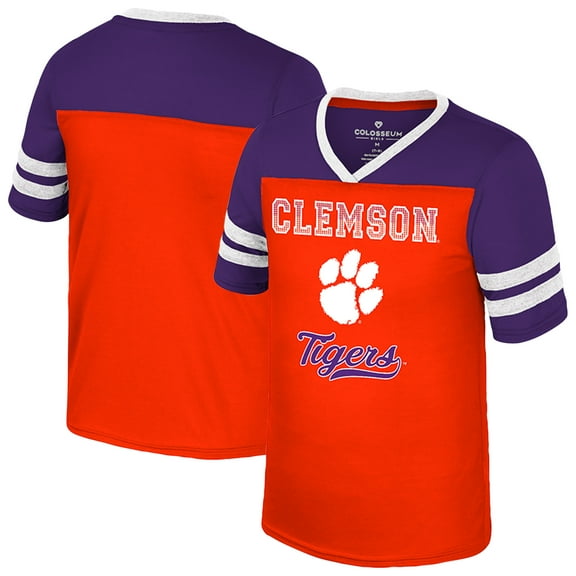 Girls Youth Colosseum Orange Clemson Tigers Princess Bubblegum Bling T-Shirt