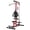Black and Red, variant on Kicctian Lat Pulldown Machine for Home Gym, Floor-Standing Cable System with High/Low Pulley, Adjustable Seat & Knee Pad, 500LB Capacity, Includes Lat & Tricep Attachments, Black & Red