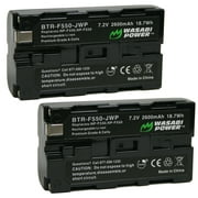 Wasabi Power Battery (2-Pack) for Sony NP-F330, NP-F530, NP-F550, NP-F570, CN-160, CN-216, CN-126 (2600mAh, L Series)