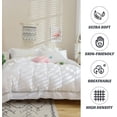 thumbnail image 6 of LANPEI White Duvet Cover Premium 100% Cotton Farmhouse Bedding Soft Elegant Guipure Lace Fringe Hotel Quality Romantic Bed Cover King/California King Size （106 x 92 inches）, 6 of 9