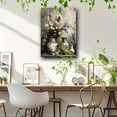 thumbnail image 3 of Vintage Blue & White Floral Canvas Art - Wooden Framed Wall Decor for Living Room, Bedroom, Office, Wooden Framed, Canvas Painting, Artistic, Vintage Jars, Home Decoration, Perfect for Room Decor, 3 of 6