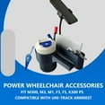thumbnail image 5 of Cup Holder for Permobil Power Wheelchair, 3-in-1 Cup Holder for Permobil Wheelchair with Uni-Track Armrest, Fit M300, M3, M1, F3, F5, K300 Ps, 5 of 9